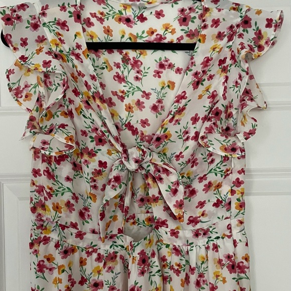 Jack by BB Dakota floral, tie-front, maxi dress - Picture 4 of 5